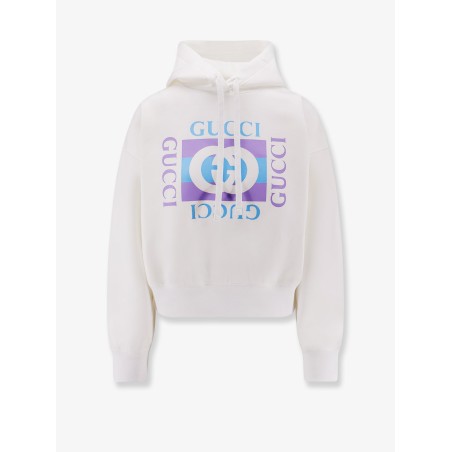 Hooded cotton blend sweatshirt