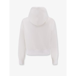 Hooded cotton blend sweatshirt