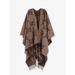 Reversible jumbo GG cashmere cape