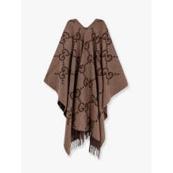 Reversible jumbo GG cashmere cape