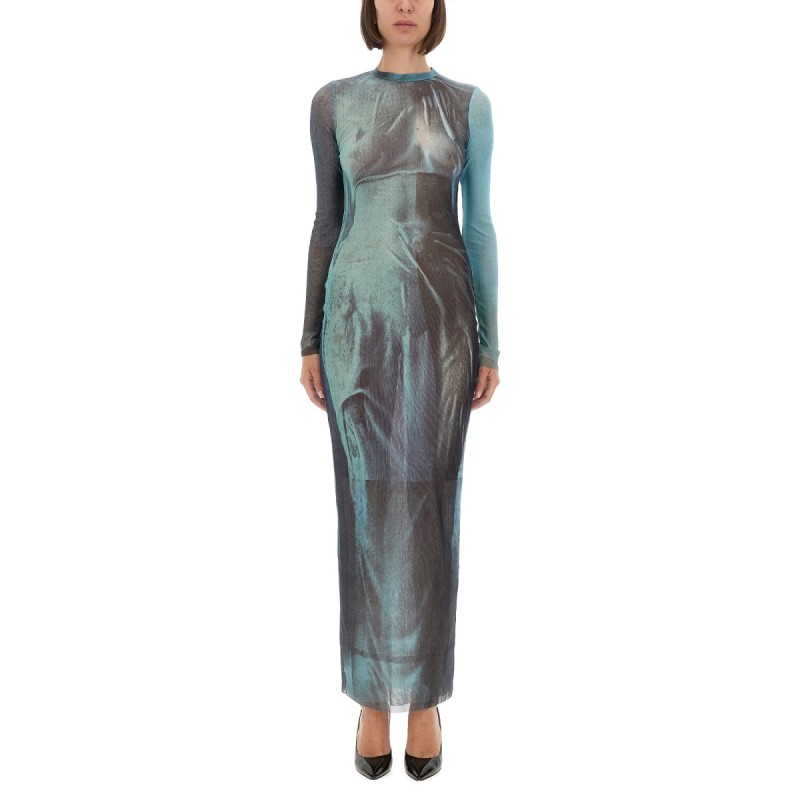 "WATER" MESH LONG DRESS