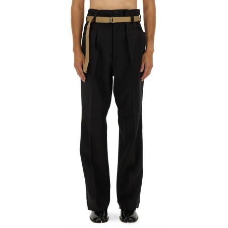 PANTS WITH PLEATS AND BELT