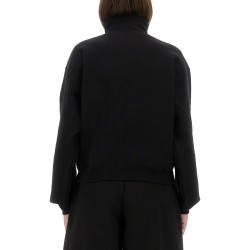 GROSGRAIN SWEATSHIRT WITH TURTLENECK