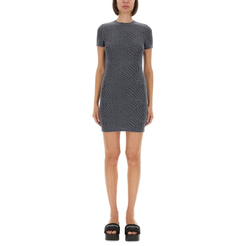 JACQUARD MINI DRESS WITH LOGO