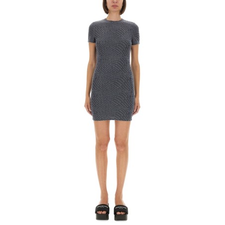 JACQUARD MINI DRESS WITH LOGO