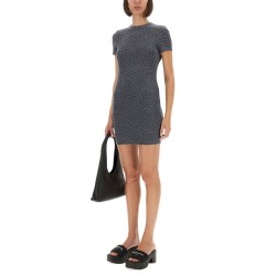 JACQUARD MINI DRESS WITH LOGO
