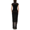 MESH DRESS WITH FLOCKED LOGO