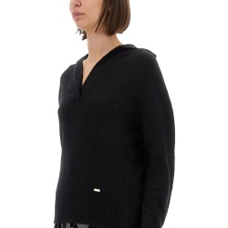 CASHMERE AND SILK LONG SLEEVE POLO SHIRT