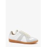 Replica low-top leather sneakers with suede inserts