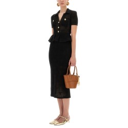 MIDI CROCHET DRESS WITH BOWS
