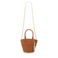 LEATHER TOTE BAG WITH CHARM