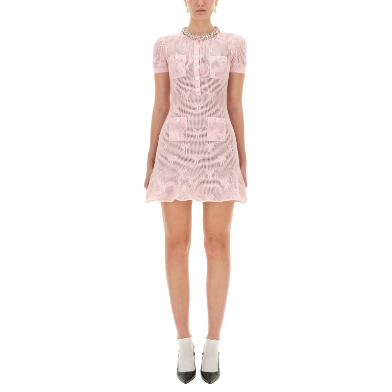 MINI CROCHET DRESS WITH BOWS