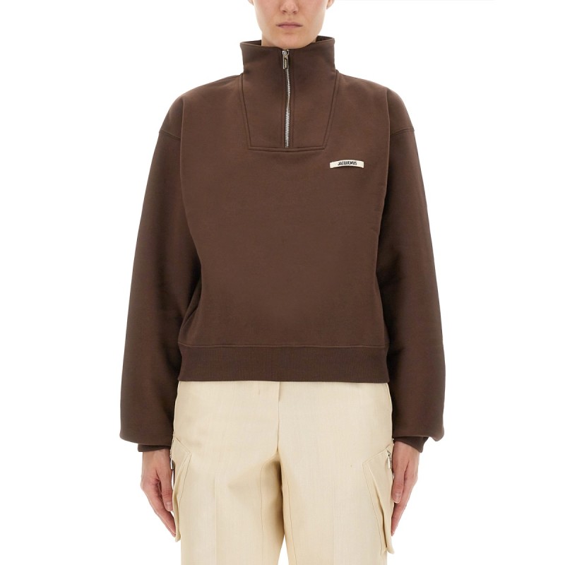 GROSGRAIN SWEATSHIRT WITH TURTLENECK