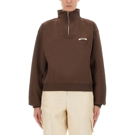 GROSGRAIN SWEATSHIRT WITH TURTLENECK