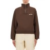 GROSGRAIN SWEATSHIRT WITH TURTLENECK