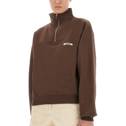 GROSGRAIN SWEATSHIRT WITH TURTLENECK