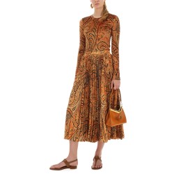 PLEATED SABLÉ SKIRT WITH PRINT