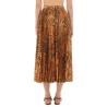 PLEATED SABLÉ SKIRT WITH PRINT