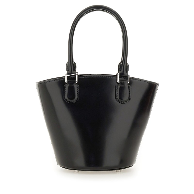 LEATHER TOTE BAG WITH CHARM