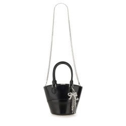 LEATHER TOTE BAG WITH CHARM