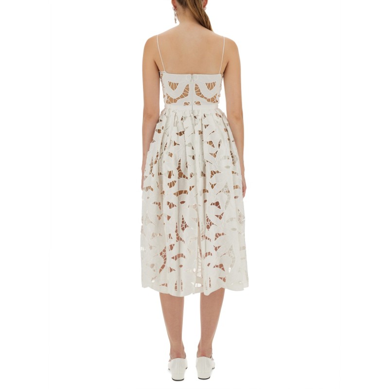 EMBROIDERED MIDI DRESS WITH BOW