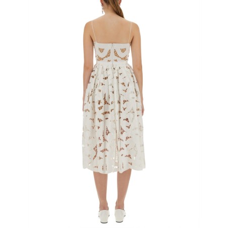 EMBROIDERED MIDI DRESS WITH BOW