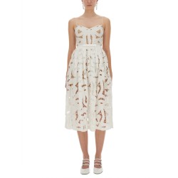 EMBROIDERED MIDI DRESS WITH BOW