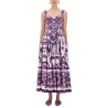 POPLIN LONG DRESS WITH MAJOLICA PRINT