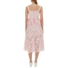 LACE MIDI PEPLUM DRESS