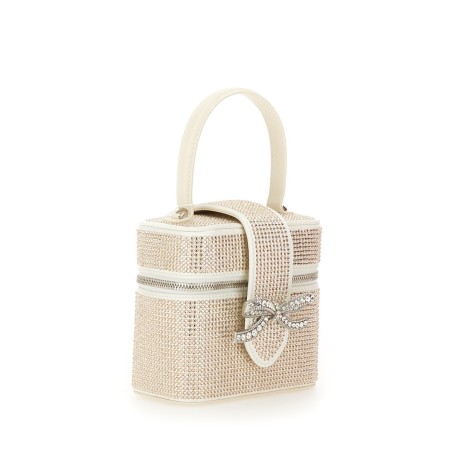SATIN BEAUTY CASE WITH RHINESTONES