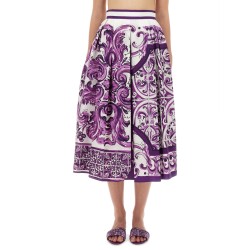 MAJOLICA PRINT PLEATED SKIRT