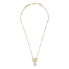 METAL "OVALETTE" NECKLACE WITH SWAROVSKI® PEARL