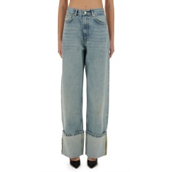 WIDE FIT JEANS WITH TURNED