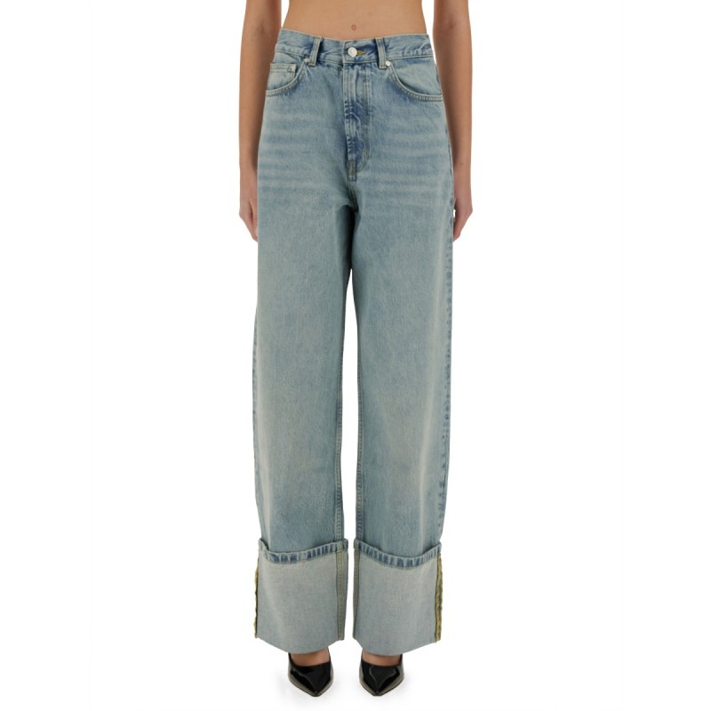 WIDE FIT JEANS WITH TURNED