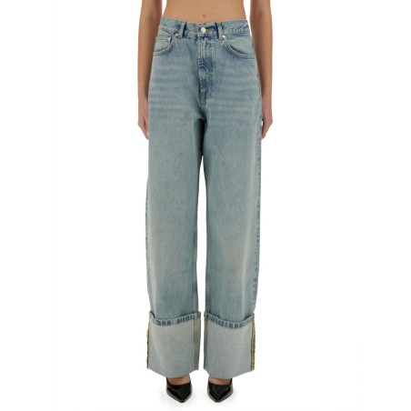WIDE FIT JEANS WITH TURNED