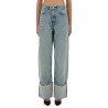 WIDE FIT JEANS WITH TURNED