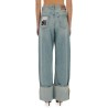 WIDE FIT JEANS WITH TURNED