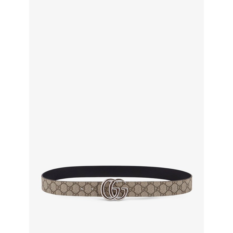 Reversible leather and Supreme GG fabric belt