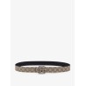 Reversible leather and Supreme GG fabric belt