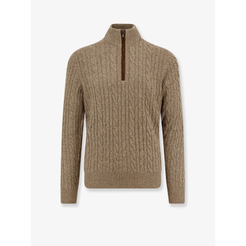 Cashmere sweater with rib knit