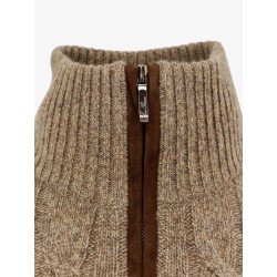 Cashmere sweater with rib knit