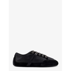 Baskets low-top leather and suede sneakers