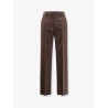 Wool blend trousers with raw-cut edges