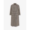 Wool and cotton coat with Vichy motif