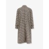 Wool and cotton coat with Vichy motif