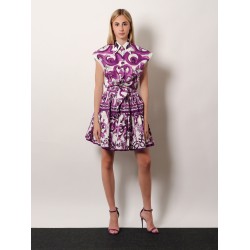 Maiolica cotton skirt with ruffles