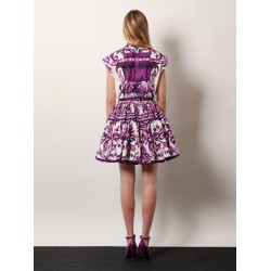 Maiolica cotton skirt with ruffles