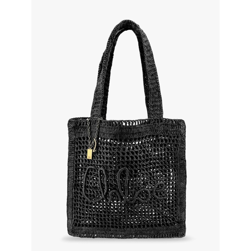Summer banana rafia tote bag