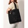Summer banana rafia tote bag