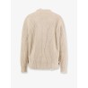 Wool blend sweater with distressed effect